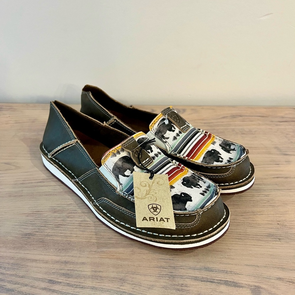 Ariat® Cruiser Buffalo Print Suede Slip-On